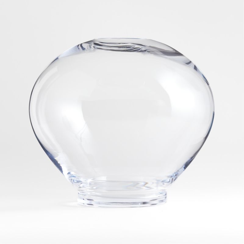 Ophelia Clear Hand Blown Glass Round Vase 12" - image 7 of 8