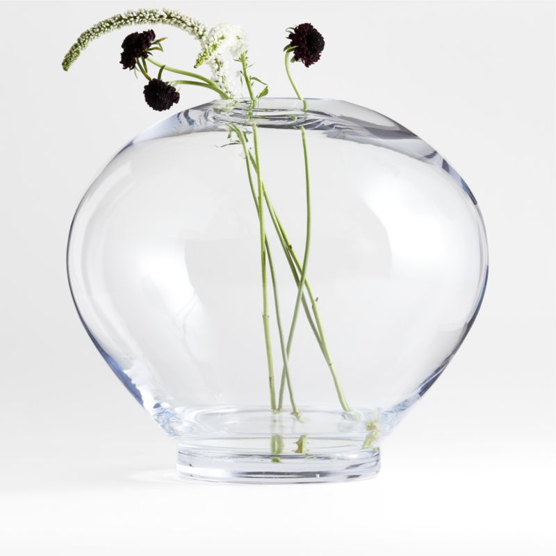 Ophelia Clear Hand Blown Glass Round Vase 12" - image 0 of 8