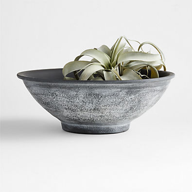 View Ophelia Black Ceramic Centerpiece Bowl 14" details