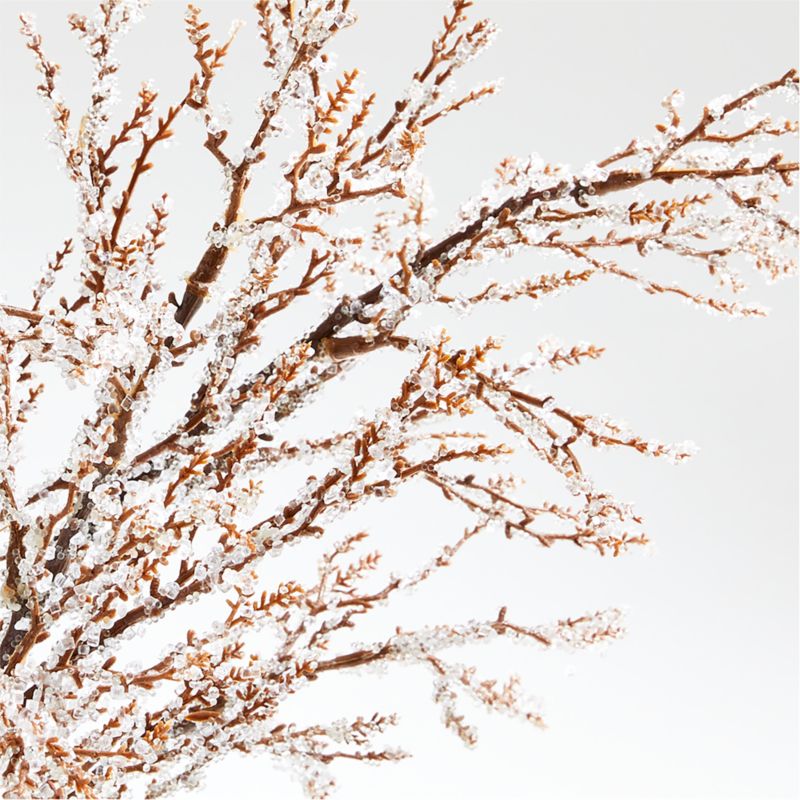 Faux Frosted Branch Arrangement in Ophelia Matte Large White Vase