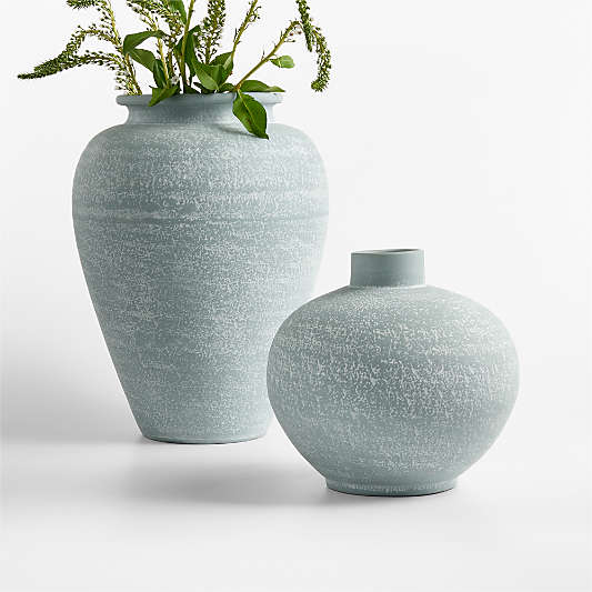 Ophelia Ocean Blue Ceramic Vase 10"