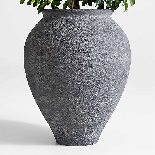 Ophelia 24" x 29.9" Black Tall Planter