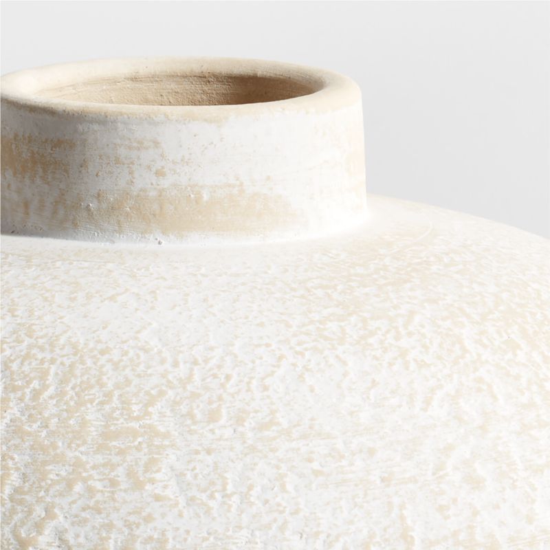 Ophelia Matte Natural Round Vase  10"