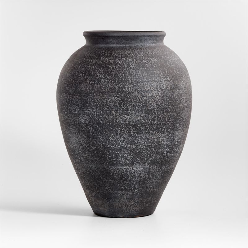 Ophelia Matte Black Large Vase  17"