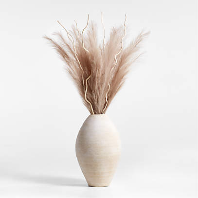 Brooklyn Cannelée Grey Floor Vase 20 by Athena Calderone +