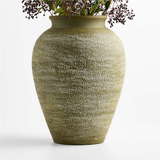 Ophelia Matte Olive Large Vase 17"