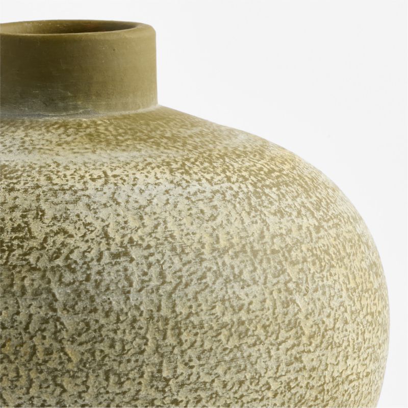 Ophelia Matte Olive Round Vase 10" - image 3 of 9