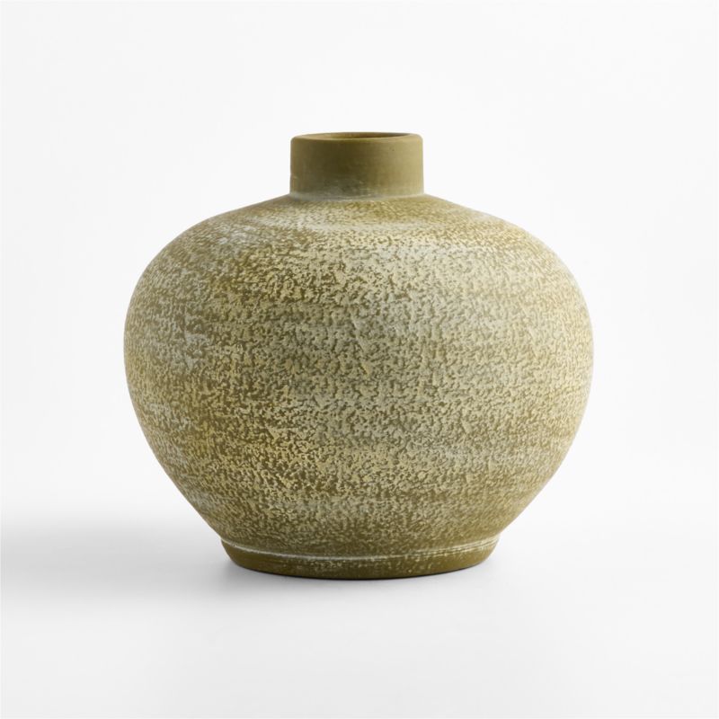 Ophelia Matte Olive Round Vase 10" - image 4 of 9