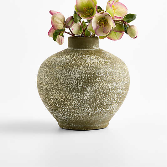 Ophelia Matte Olive Small Vase 7.5"