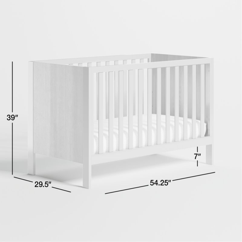 Opie Two-Tone Wood and Cloud Blue Convertible Baby Crib