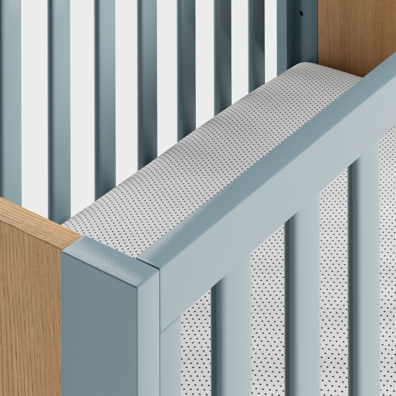 Opie Two-Tone Wood and Cloud Blue Convertible Baby Crib