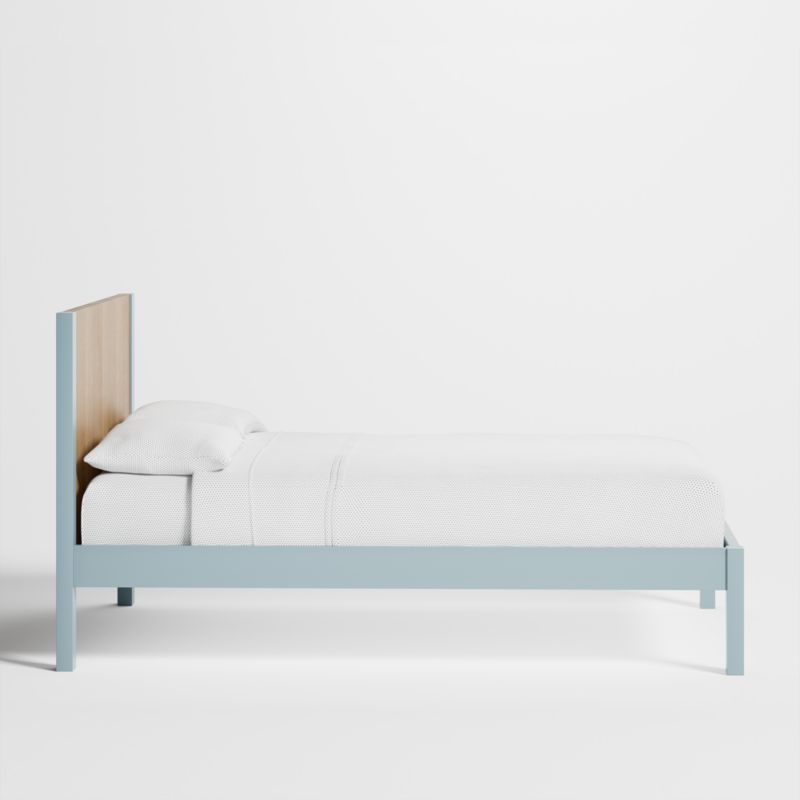 Opie Kids Full Two-Tone Wood and Blue Cloud Bed - image 4 of 10