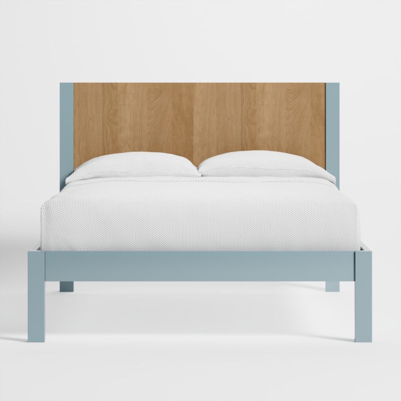 Opie Kids Full Two-Tone Wood and Blue Cloud Bed - image 5 of 10