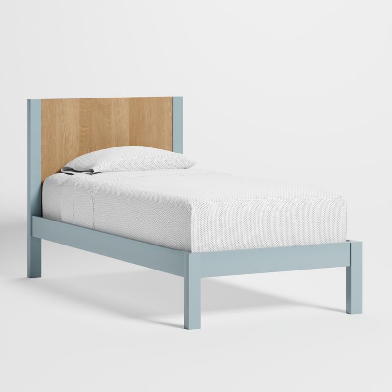 Opie Kids Full Two-Tone Wood and Blue Cloud Bed - image 3 of 10