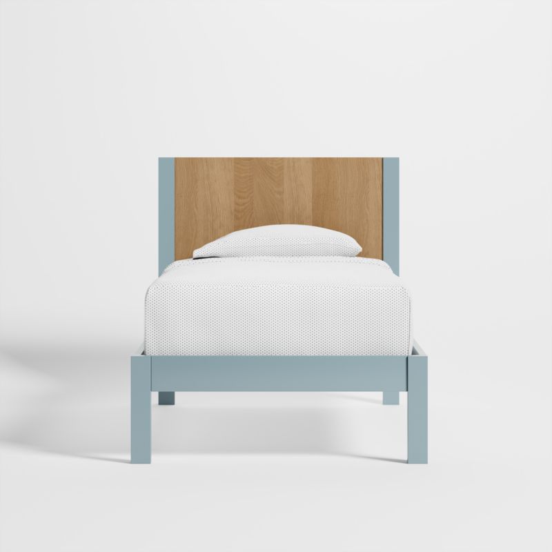 Opie Kids Twin Two-Tone Wood and Blue Cloud Bed - image 4 of 12