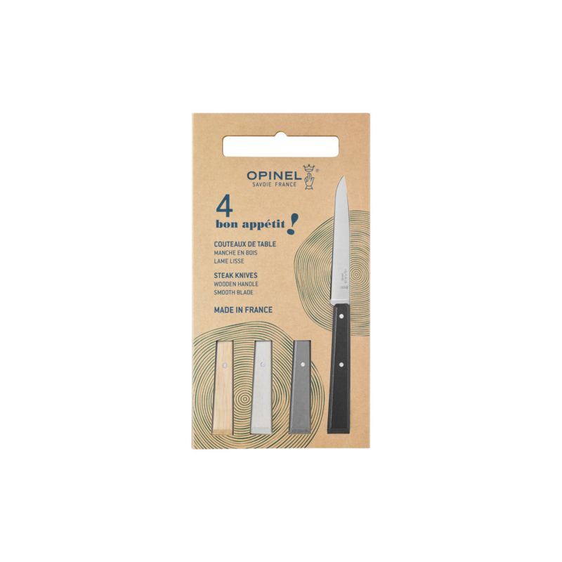 Opinel Non-Serrated Mineral Bon Apptit Steak Knifes, Set of 4 - image 2 of 3