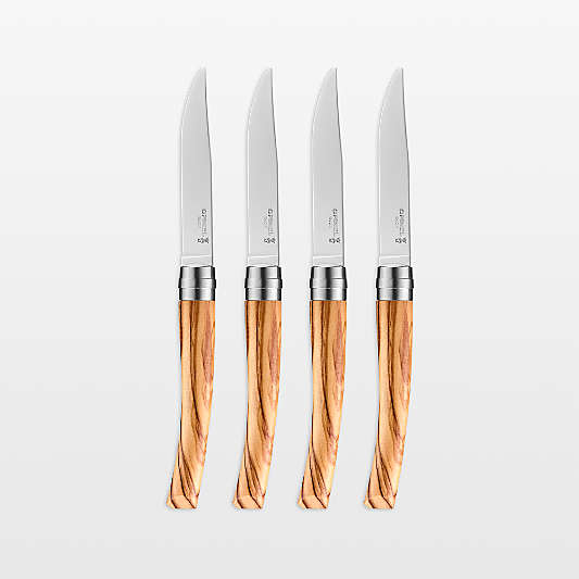 Opinel Olive Steak Knives, Set of 4
