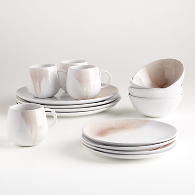 View Ora Blush 16-Piece Dinnerware Set details