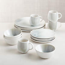 Ora Stoneware Dinnerware 16-Piece Set + Reviews | Crate & Barrel