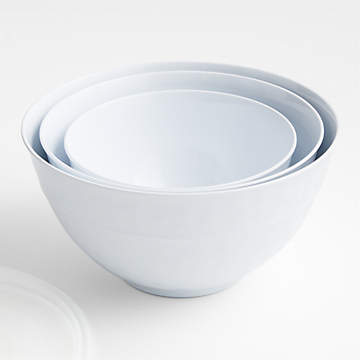 Grey Melamine Pour Spout Bowls - Set of 3