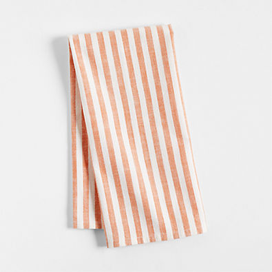 View Fall Orange Stripe Organic Cotton Dish Towel details