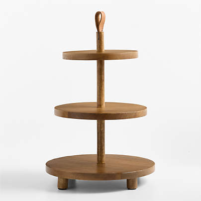 Orchard FSC Acacia Wood 3-Tier Serving Tower
