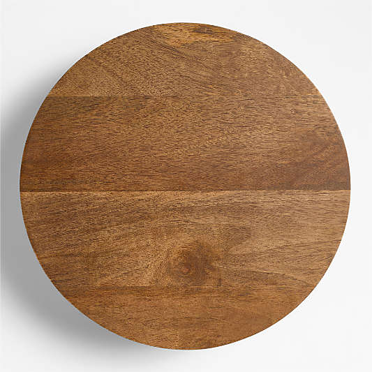 Orchard Wooden 14" Round Footed Serve Board