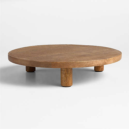 Orchard Wooden 14" Round Footed Serve Board
