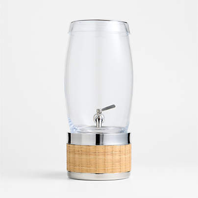 Marin 2.7-Gallon Glass Drink Dispenser with Amici Stand Set