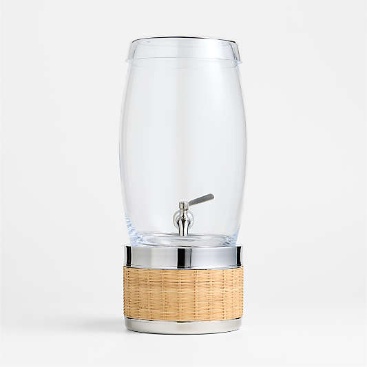 Marin 2.7-Gallon Glass Drink Dispenser with Amici Stand Set