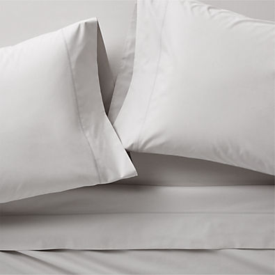View Favorite Organic Cotton Percale Dove Grey King Bed Sheet Set details