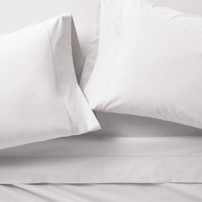 Favorite Organic Cotton Percale White Queen Bed Sheet Set