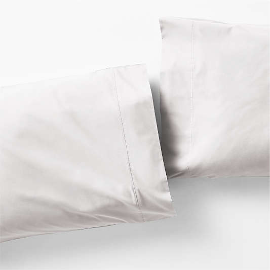 Favorite Organic Cotton Percale White Pillowcases, Set of 2