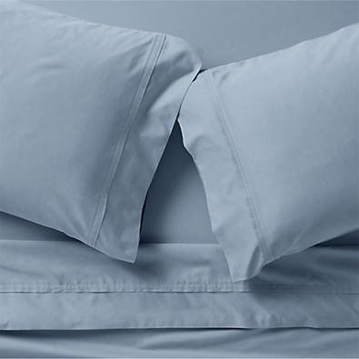 View Favorite Organic Cotton Sateen Blue Queen Bed Sheet Set details