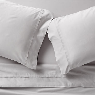 View Favorite Organic Cotton Sateen Dove Grey King Bed Sheet Set details