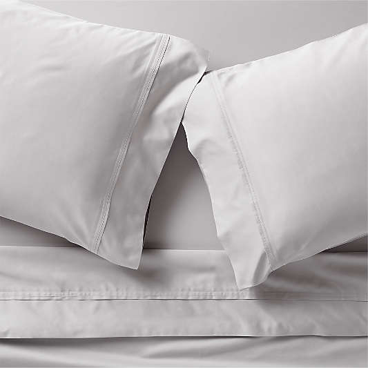 Favorite Organic Cotton Sateen Dove Grey Bed Sheet Sets