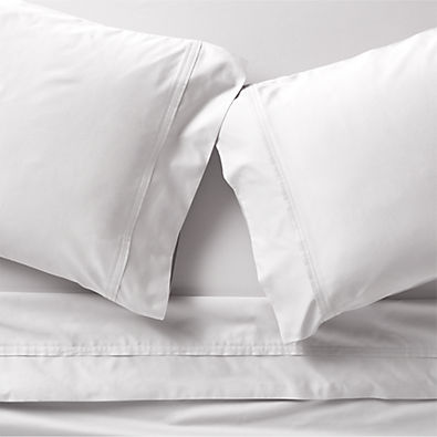 View Favorite Organic Cotton Sateen White Queen Bed Sheet Set details