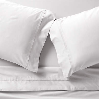 Favorite Organic Cotton Sateen White Full Bed Sheet Set