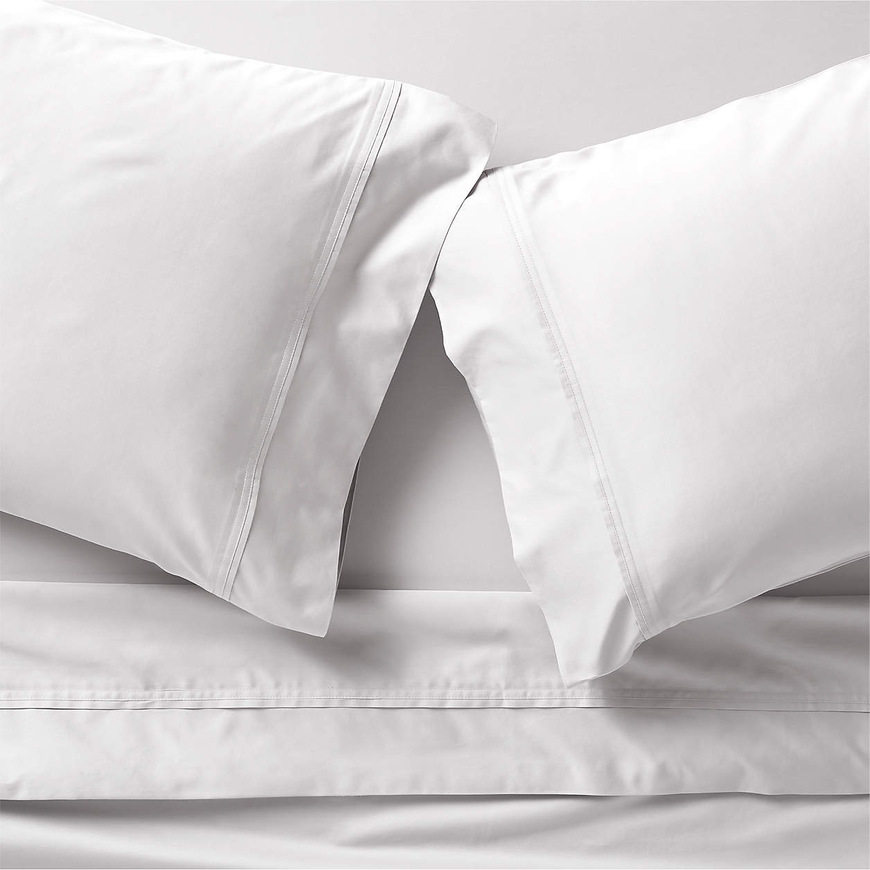 Favorite Organic Cotton Sateen White Queen Bed Sheet Set