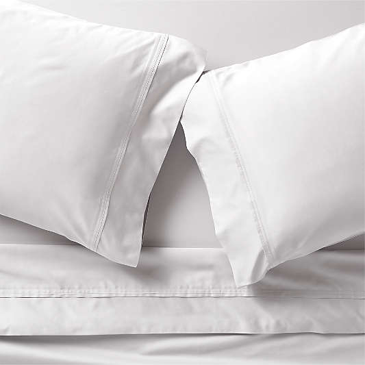 Favorite Organic Cotton Sateen White Bed Sheet Sets