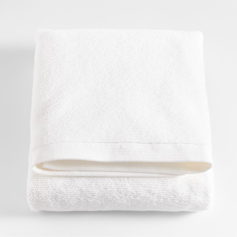 Crate and Barrel Antimicrobial Organic Cotton Bath Towel - Bright White