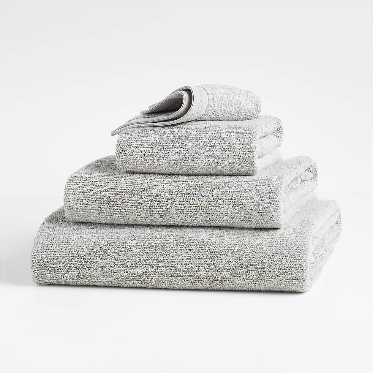Ash Antimicrobial Organic Cotton Bath Towels Crate & Barrel