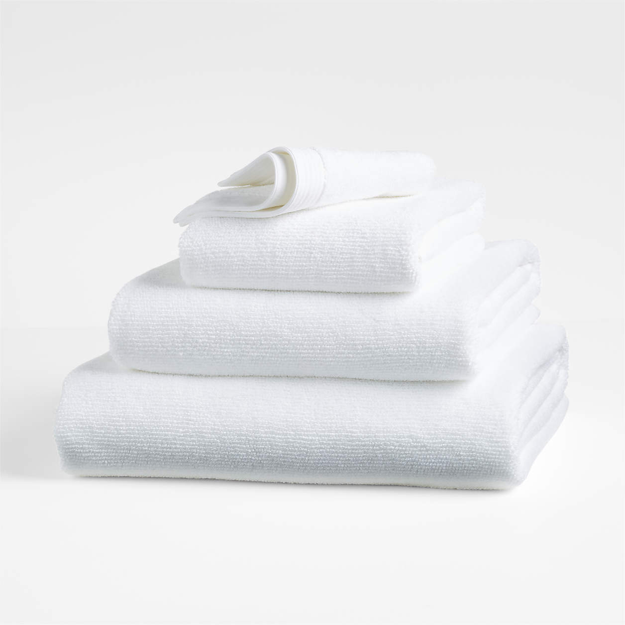 Bright White Antimicrobial Organic Cotton Bath Towels Crate & Barrel