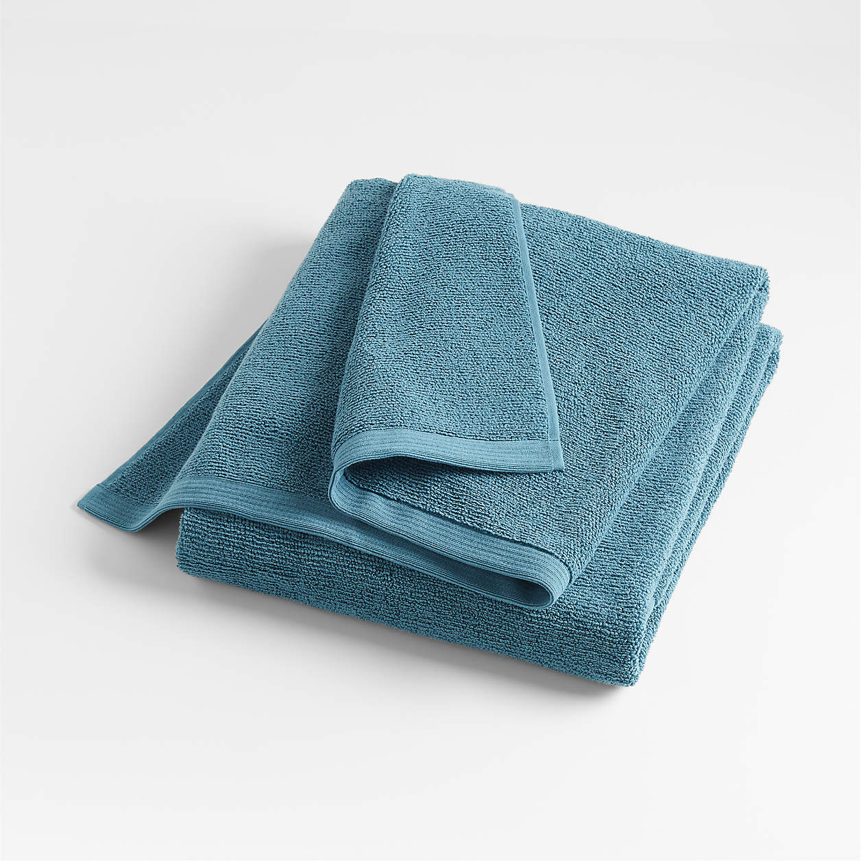 Teal Antimicrobial Organic Cotton Bath Towels Crate & Barrel