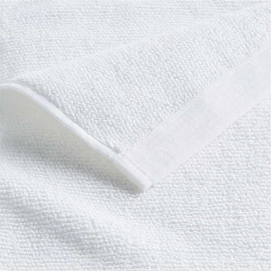 Bright White Antimicrobial Organic Cotton Hand Towel