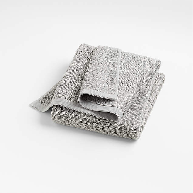 Quick-Dry Ash Organic Cotton Bath Towel + Reviews | Crate & Barrel