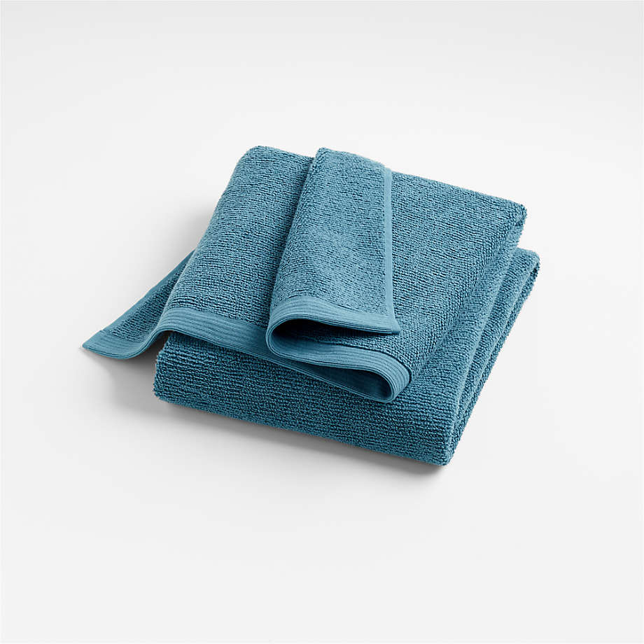 Teal Antimicrobial Organic Cotton Bath Towel + Reviews Crate & Barrel