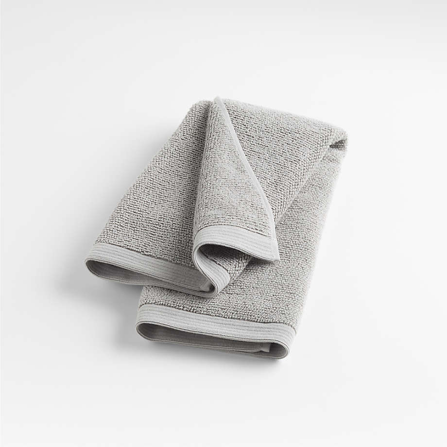 Waffle Hand Towels in Light Grey - Cozy Earth