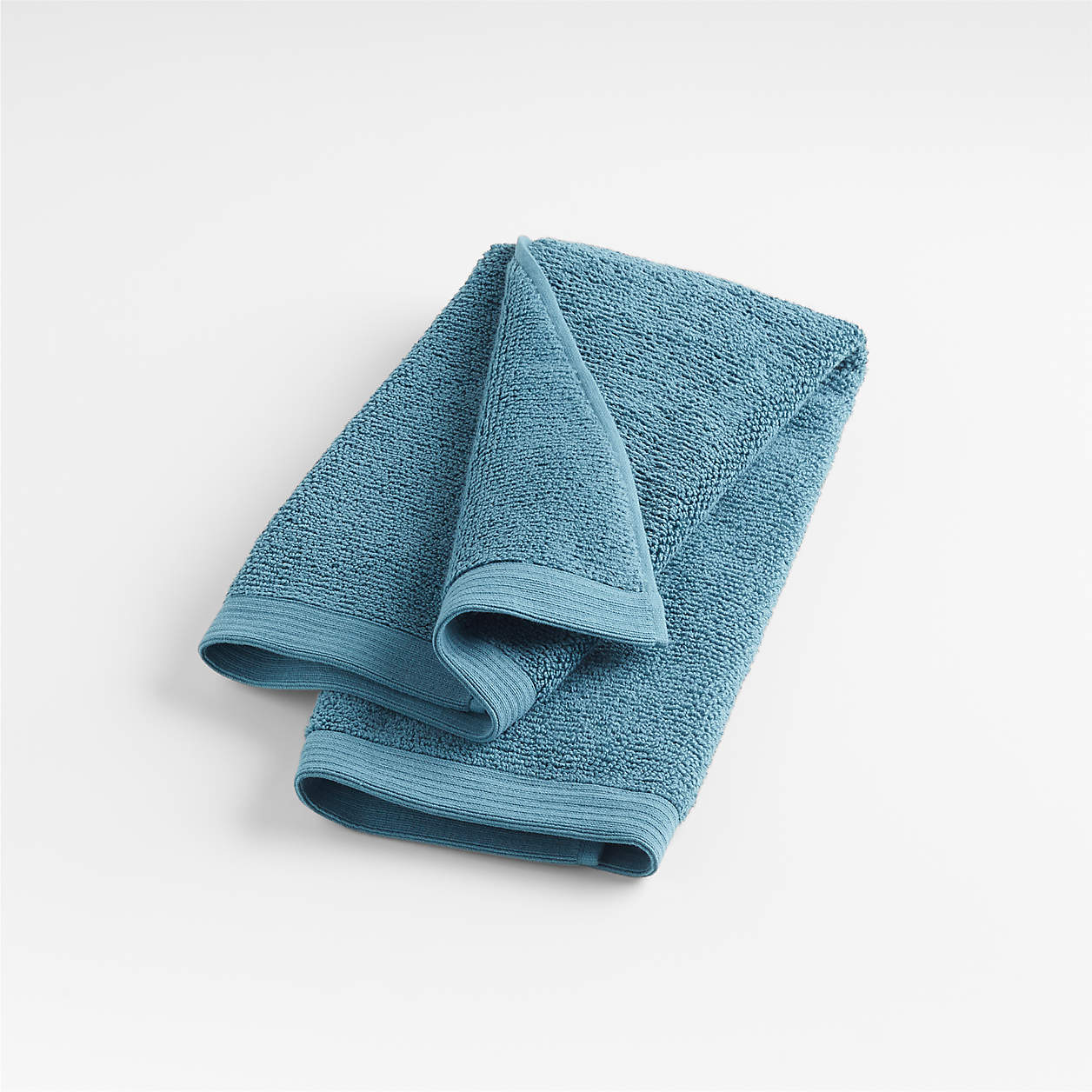 Teal Antimicrobial Organic Cotton Hand Towel + Reviews Crate & Barrel