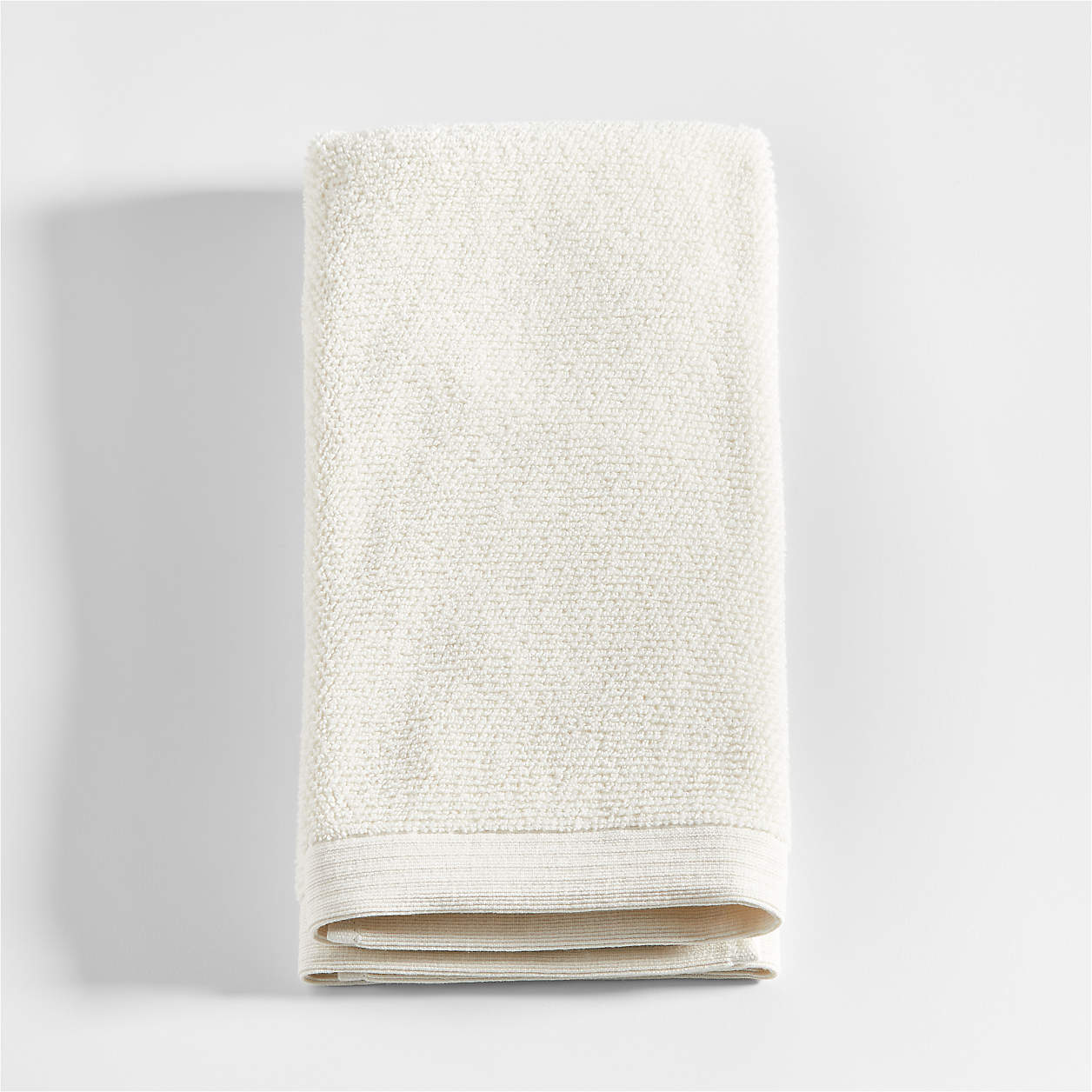 Ivory Antimicrobial Organic Cotton Hand Towel + Reviews Crate & Barrel